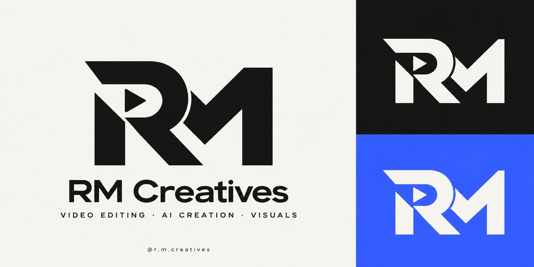 RM play-button monogram